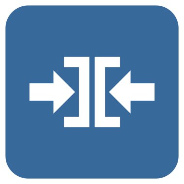 Basın yatay yöndeki düz kare vektör simgesi