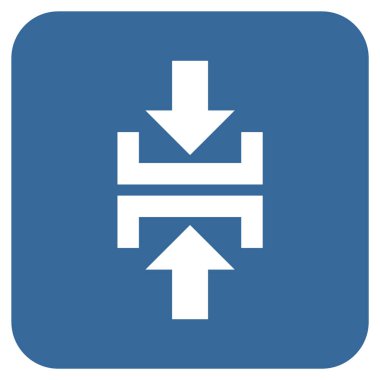 Basın düşey yönde düz kare vektör simgesi