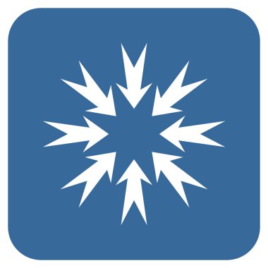 Basınç oklar düz kare vektör simgesi