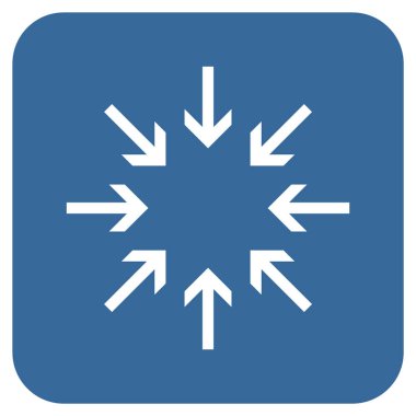 Basınç oklar düz kare vektör simgesi