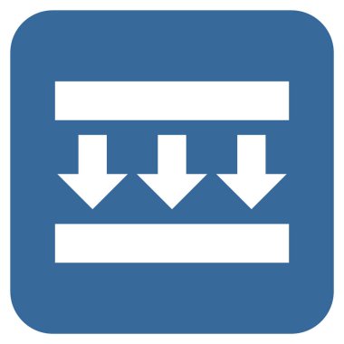 Vektör simge basıncı aşağı düz kare