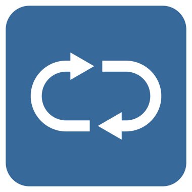 Geri dönüşüm düz kare vektör simgesi