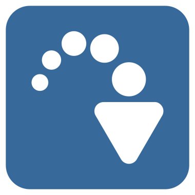 Düz kare vektör simge Yinele