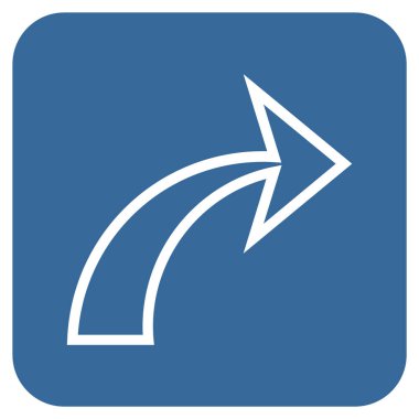 Düz kare vektör simge Yinele