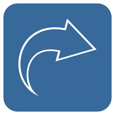 Düz kare vektör simge Yinele