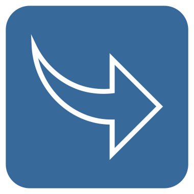 Düz kare vektör simge Yinele