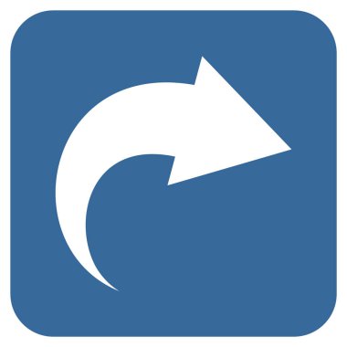 Düz kare vektör simge Yinele