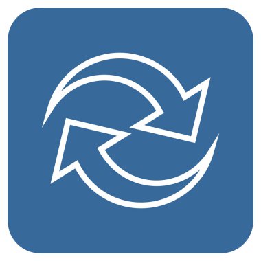 Oklar düz kare vektör simge Yenile