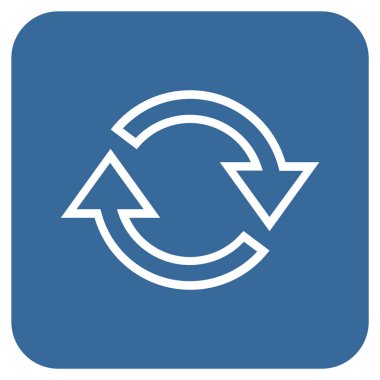 Oklar düz kare vektör simge Yenile