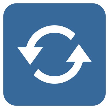 Oklar düz kare vektör simge Yenile