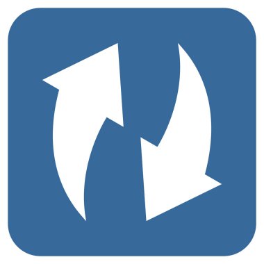 Düz kare vektör simge Yenile