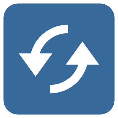 Düz kare vektör simge Yenile