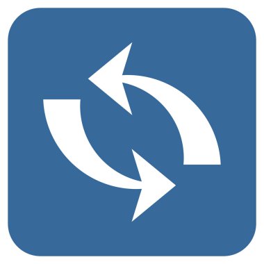 Düz kare vektör simge Yenile