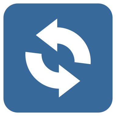 Düz kare vektör simge Yenile