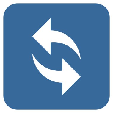 Düz kare vektör simge Yenile