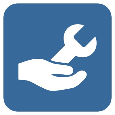 Vektör simge Onarım Servisi düz kare