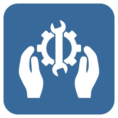 Vektör simge Onarım Servisi düz kare