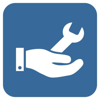 Vektör simge Onarım Servisi düz kare