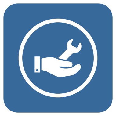 Vektör simge Onarım Servisi düz kare