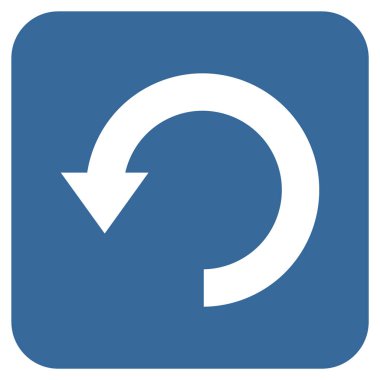 Düz kare vektör simgesi Döndür