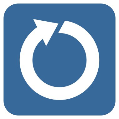 Düz kare vektör simge döndürmek