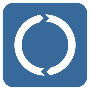 Döndürme düz kare vektör simgesi