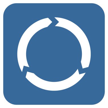 Döndürme düz kare vektör simgesi