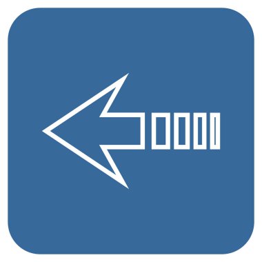 Vektör simge sol düz kare göndermek