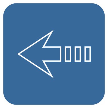 Vektör simge sol düz kare göndermek