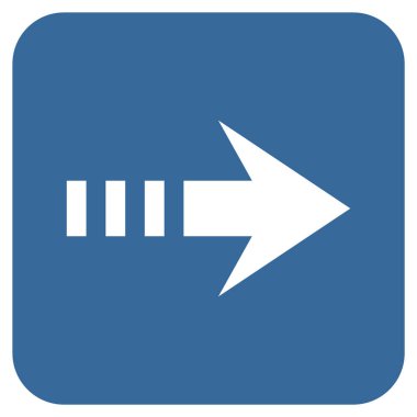 Vektör simgesi doğru düz kare göndermek