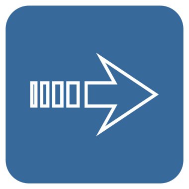 Vektör simgesi doğru düz kare göndermek