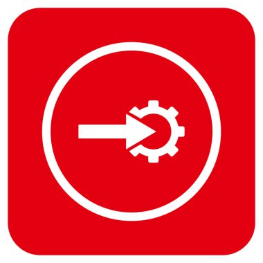 COG Tümleştirme düz kare vektör simgesi