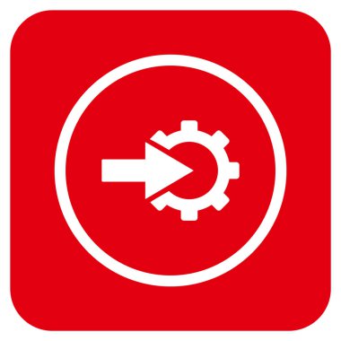 COG Tümleştirme düz kare vektör simgesi