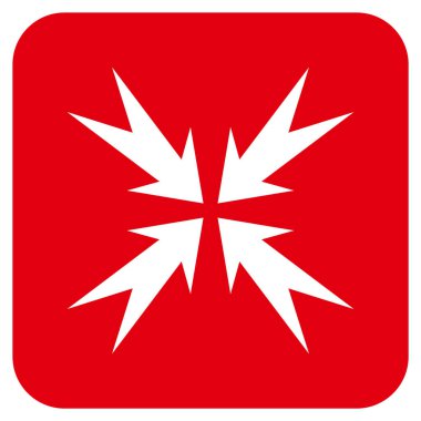 Sıkıştırma OK düz kare vektör simgesi