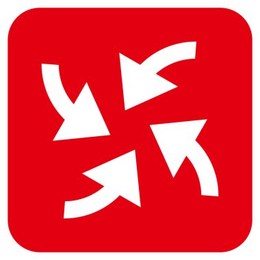 Siklon oklar düz kare vektör simgesi