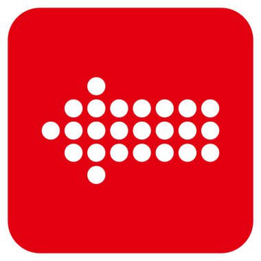 Noktalı Ok düz yaptı vektör simgesi kare