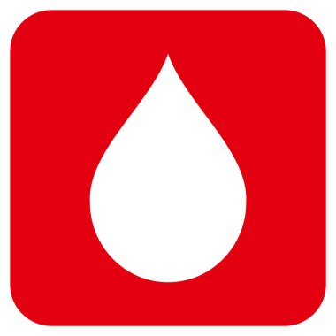 Düz kare vektör simge damla