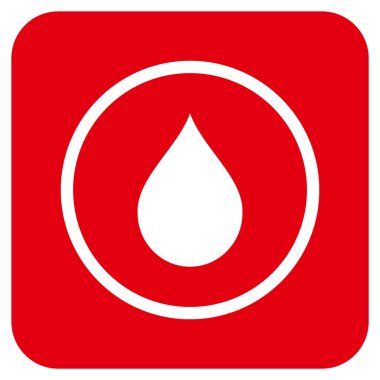 Düz kare vektör simge damla