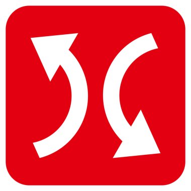 Exchange oklar düz kare vektör simgesi