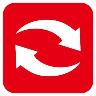 Exchange oklar düz kare vektör simgesi