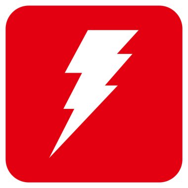 Düz kare vektör simge yürütmek