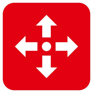 Oklar düz kare vektör simgesini genişletin