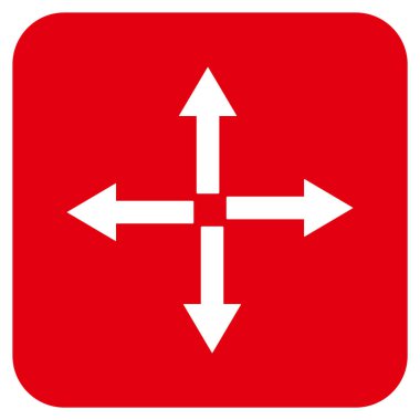 Oklar düz kare vektör simgesini genişletin