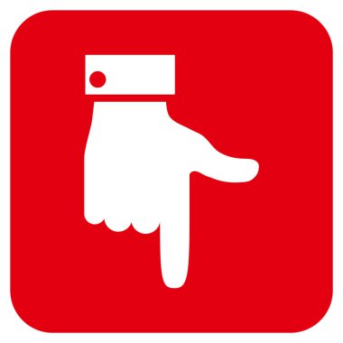 El işaretçisi düz aşağı vektör simgesi kare