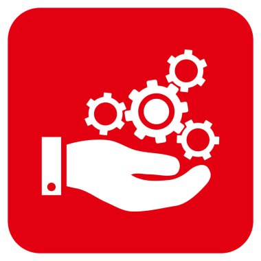 Vektör simge mekanik Servisi düz kare