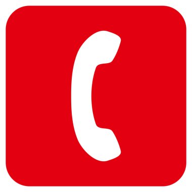 Telefon alıcı düz kare vektör simgesi