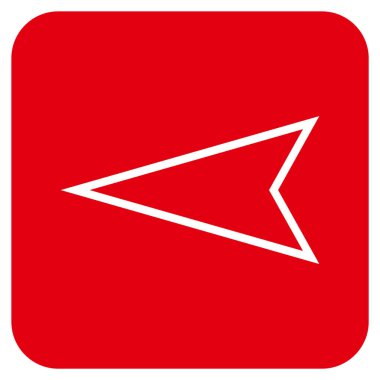 Düz yaptı işaretçi vektör simgesi kare