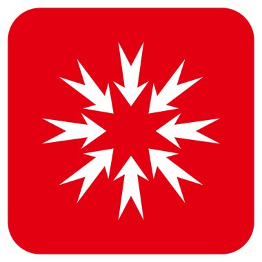 Basınç oklar düz kare vektör simgesi