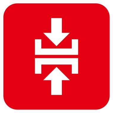 Basın düşey yönde düz kare vektör simgesi