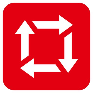 Geri dönüşüm düz kare vektör simgesi